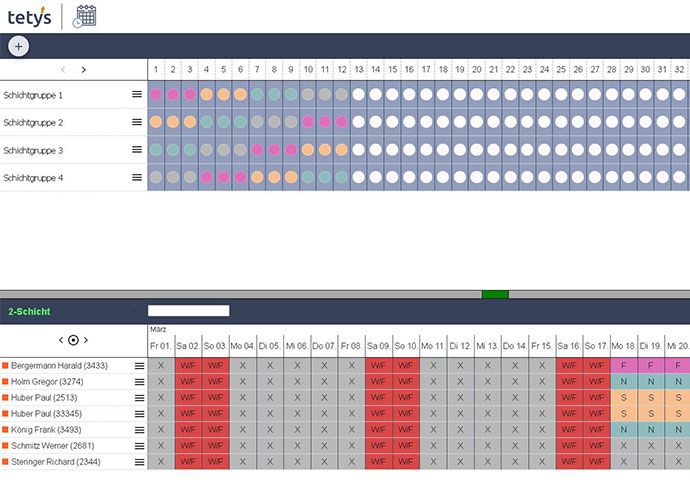 tetys Software: Personaleinsatzplanung - Bild 1